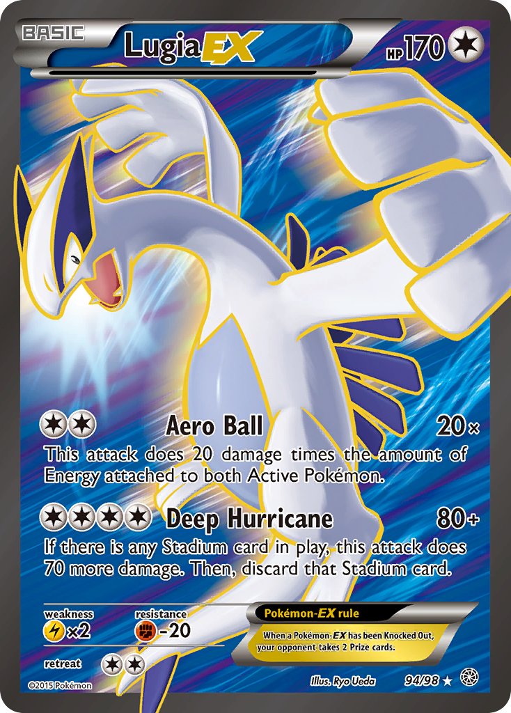 Lugia EX (Full Art) - 094/098 (AOR) Ultra Rare - Near Mint Holofoil