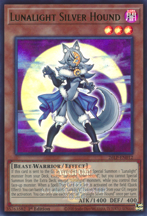 Lunalight Silver Hound (Emblazoned) (26LP-EN012)