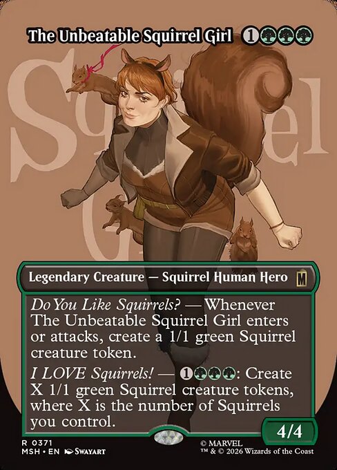 The Unbeatable Squirrel Girl [ #0371 Borderless Logo ] (MSH-R)