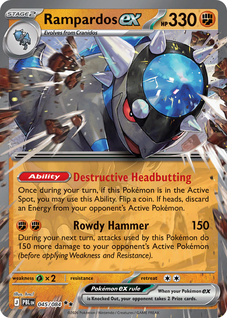 Rampardos ex - 045/084 (PBL) Double Rare