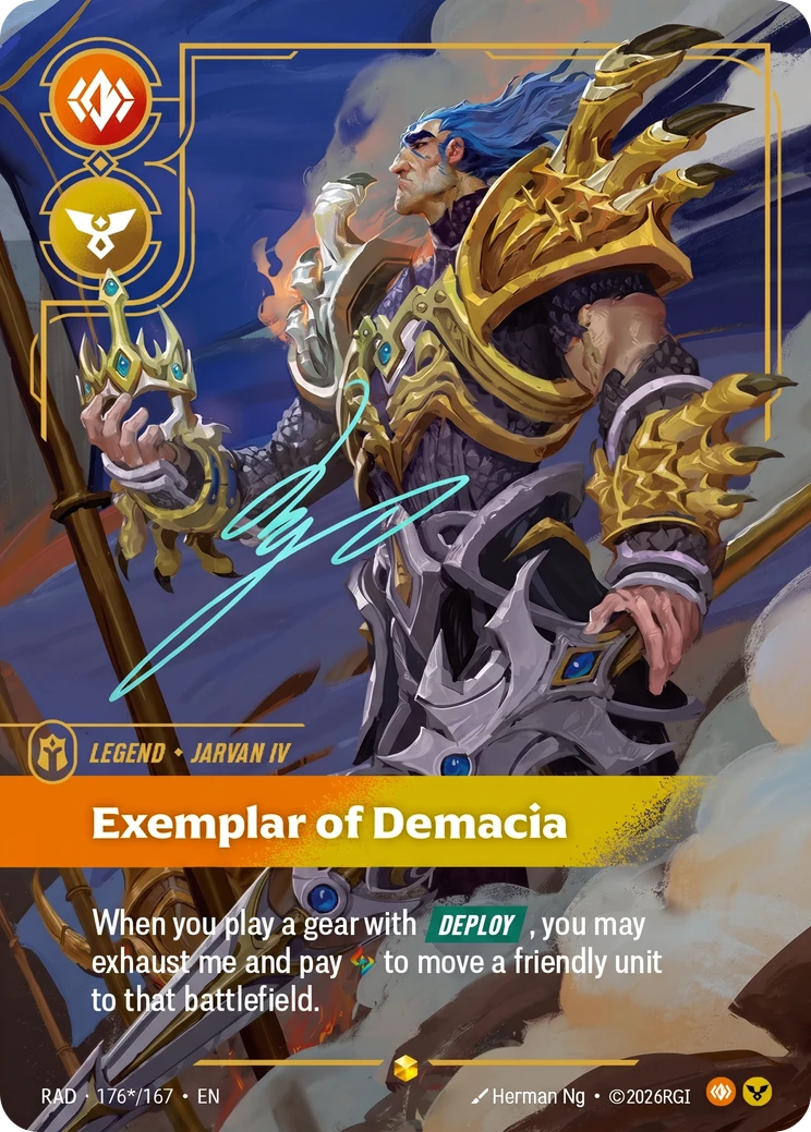 Jarvan IV, Exemplar of Demacia (Signature) - 176*/167 (RAD) Showcase
