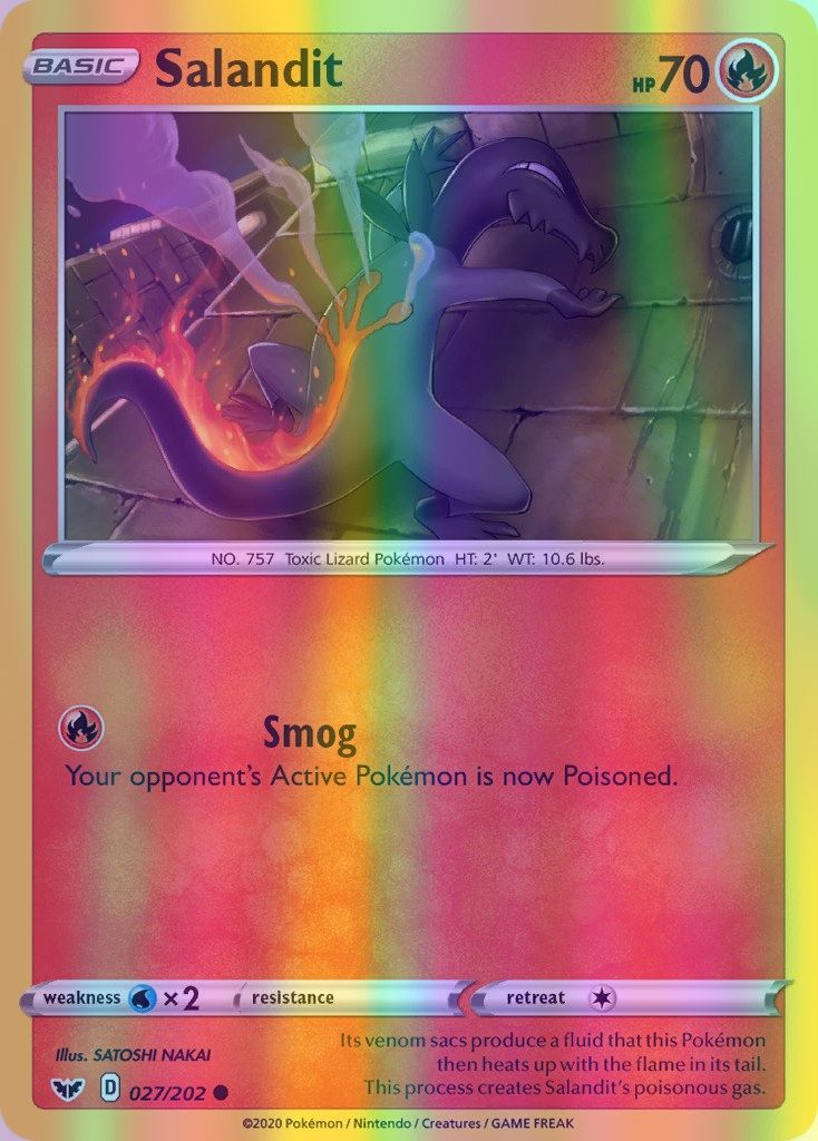 Salandit - 027/202 (SWSH01) Common - Near Mint Reverse Holofoil