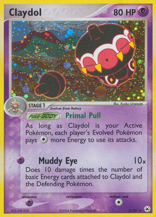 Claydol - 002/101 (HL) Rare - Near Mint Holofoil Moderate Play