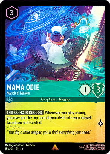 Mama Odie - Mystical Maven (Into the Inklands 151/204) Rare - Near Mint Cold Foil