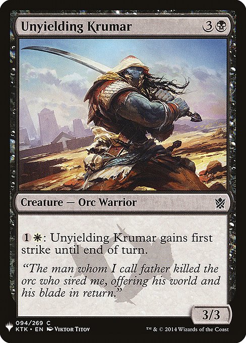 Unyielding Krumar [Mystery Booster #0807] (KTK-C)