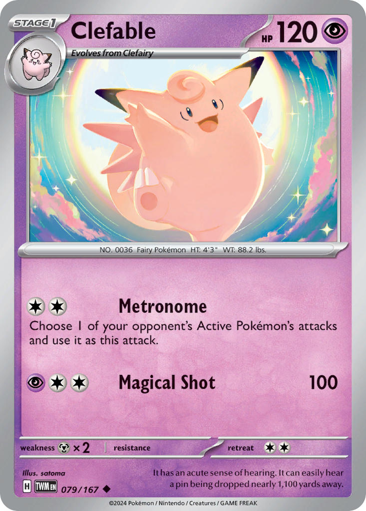 Clefable - 079/167 (TWM) Uncommon - Near Mint