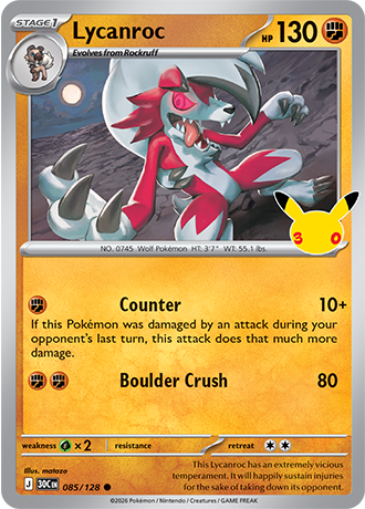 Lycanroc - 085/128 (30C) Common