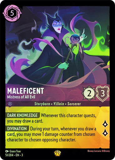 Maleficent - Mistress of All Evil (Into the Inklands 051/204) Legendary - Near Mint Cold Foil