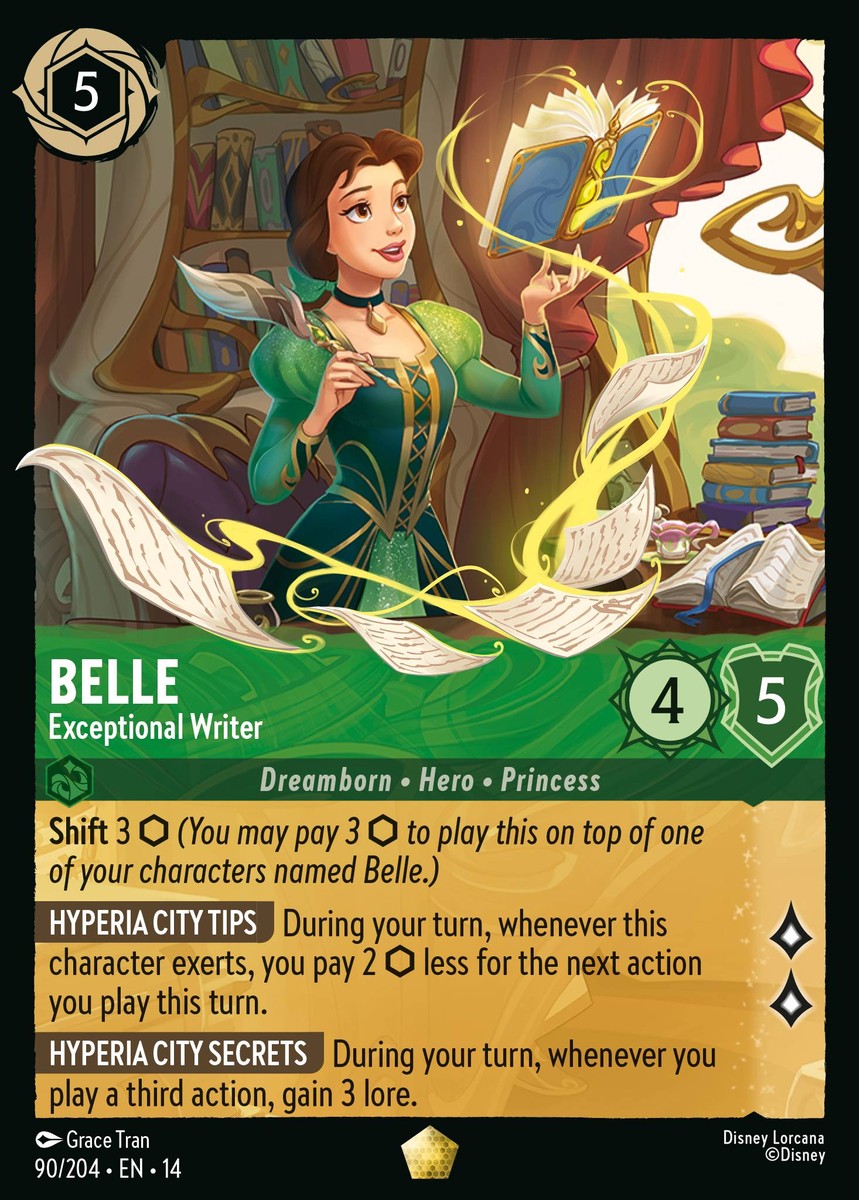 Belle - Exceptional Writer (090/204 - Hyperia City) Legendary
