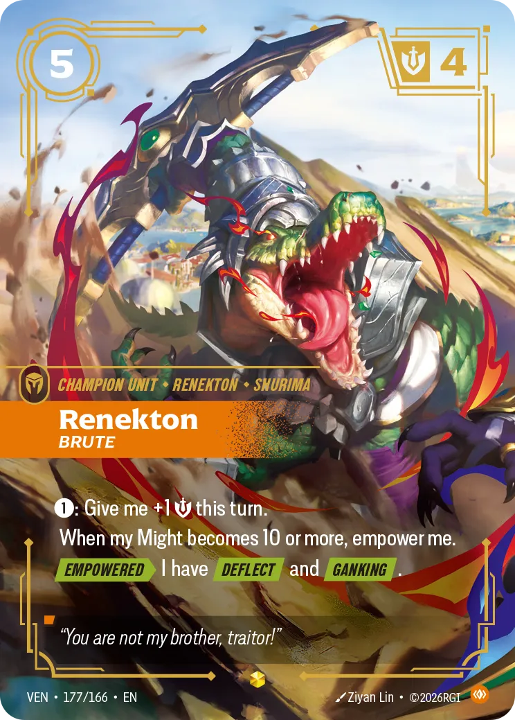 Renekton, Brute (Overnumbered) - 177/166 (VEN) Epic