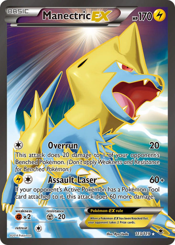 Manectric EX (Full Art) - 113/119 (PHF) Ultra Rare - Moderate Play Holofoil