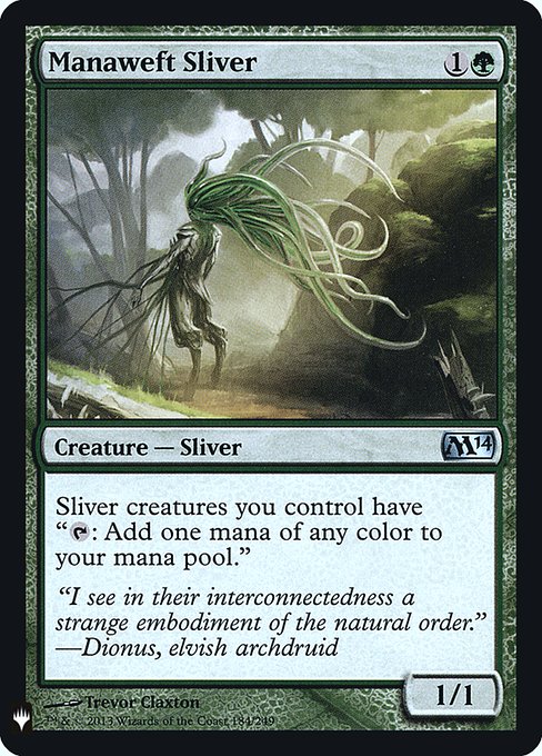 Manaweft Sliver [Mystery Booster Retail Foils #072] (M14-U-FOIL)