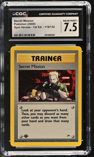 Secret Mission - 118/132 (G1) Uncommon - Near Mint 1st Edition (Graded CGC 7.5)