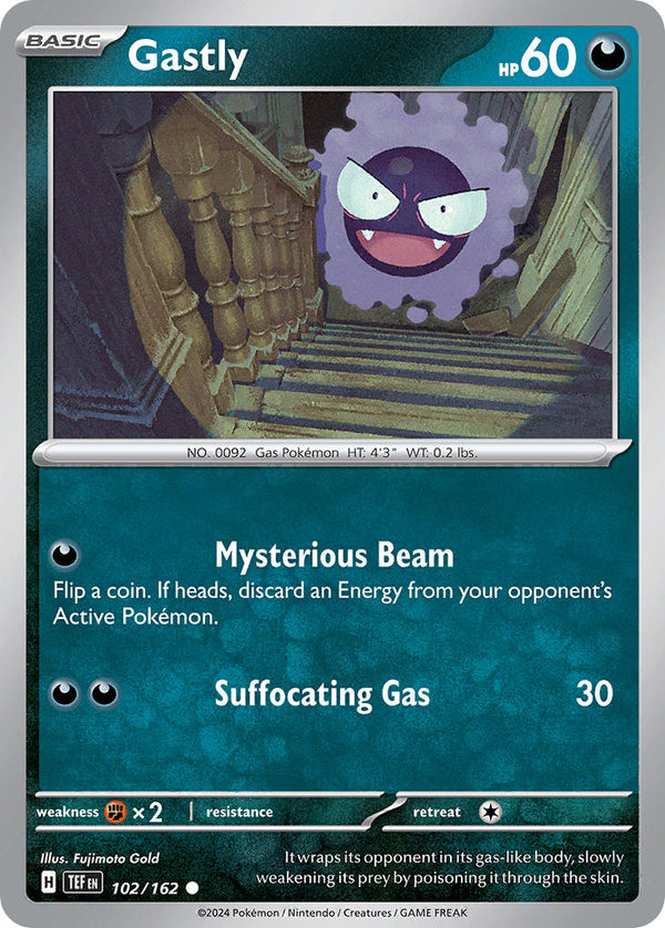 Gastly - 102/162 (TEF) Common - Near Mint