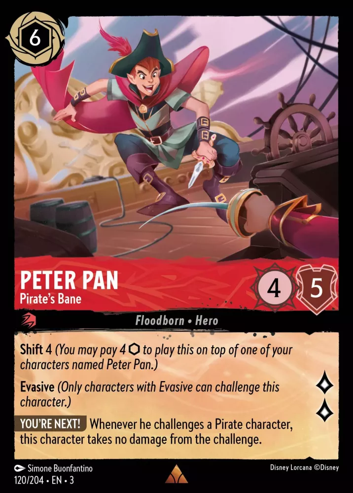 Peter Pan - Pirate's Bane (Into the Inklands 120/204) Rare - Near Mint