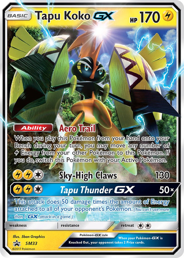 Tapu Koko GX - SM33 (SM:PR) Promo - Near Mint Holofoil