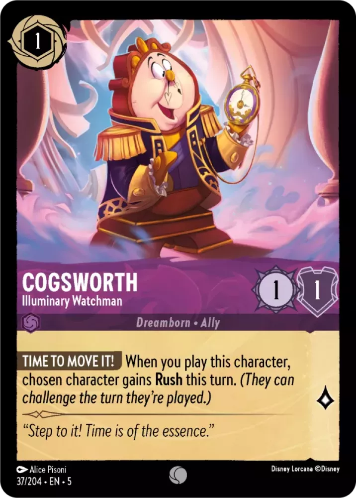 Cogsworth - Illuminary Watchman (Shimmering Skies 037/204) Common - Near Mint