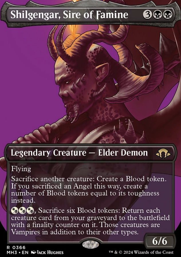 Shilgengar, Sire of Famine [#0366 Borderless] (MH3-R-FOIL)