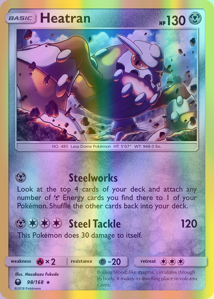 Heatran - 098/168 (CES) Holo Rare - Near Mint Reverse Holofoil
