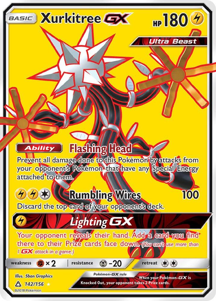 Xurkitree GX - 142/156 (SM05) Ultra Rare - Damaged