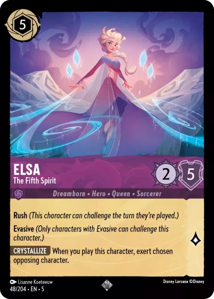 Elsa - The Fifth Spirit (Shimmering Skies 048/204) Super Rare - Near Mint