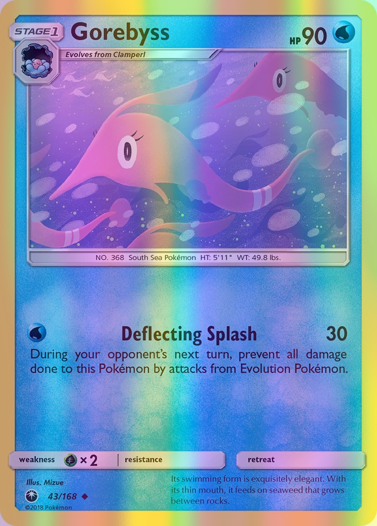 Gorebyss - 043/168 (CES) Uncommon - Near Mint Reverse Holofoil