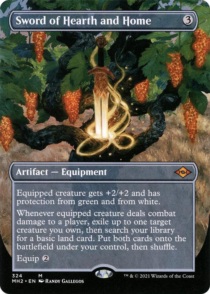 Sword of Hearth and Home [#324 Alternate-Art Borderless] (MH2-M-FOIL) Light Play