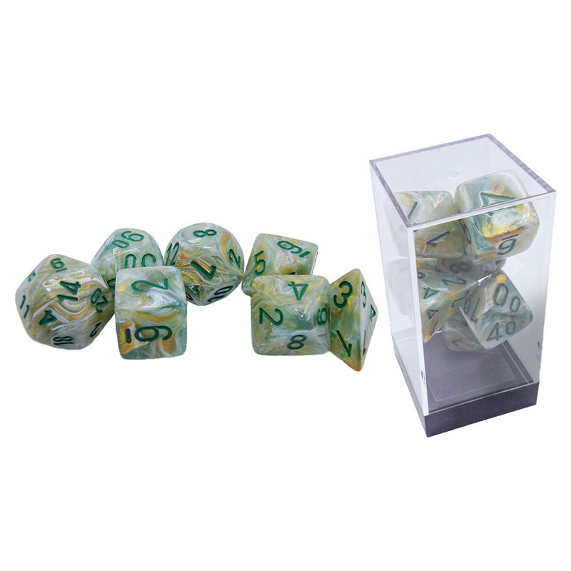 CHX22409: Mega Hedrals - Poly Set Marble Green/Dark Green (7)