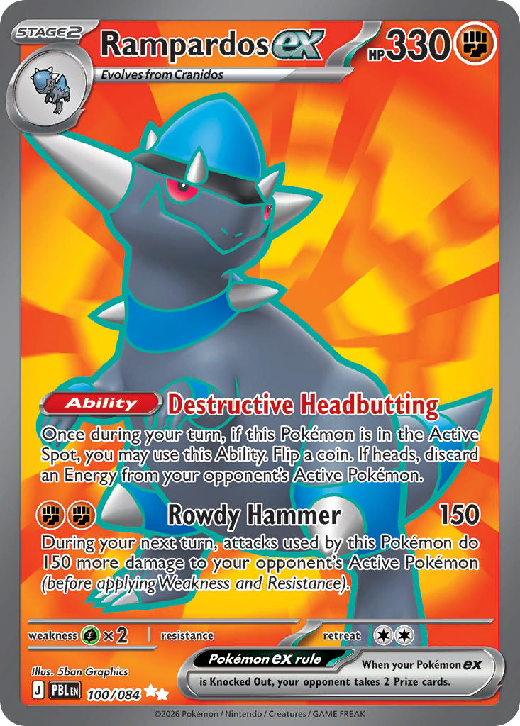 Rampardos ex - 100/084 (PBL) Ultra Rare