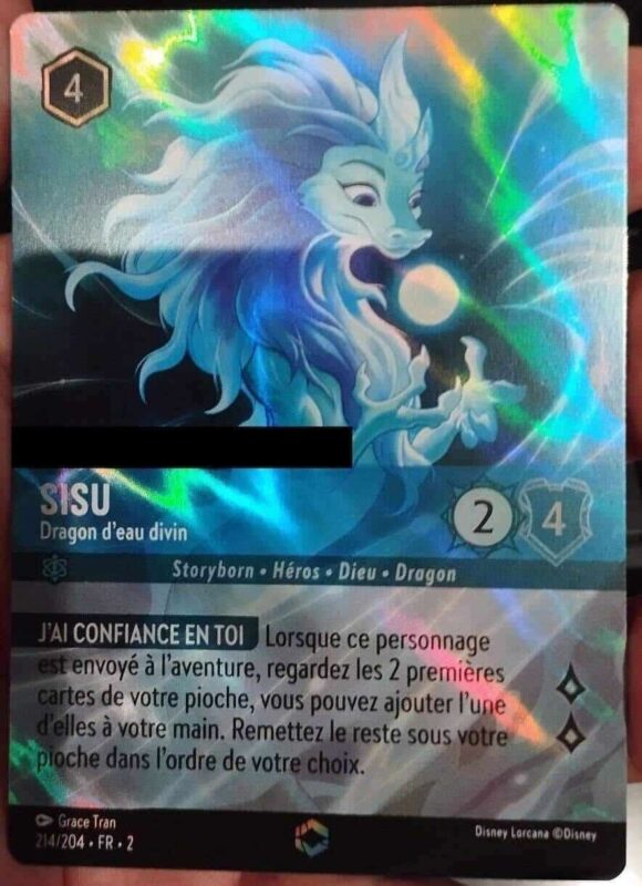 Sisu - Divine Water Dragon (Alternate Art) (Rise of the Floodborn 214/204) Enchanted - Near Mint Foil