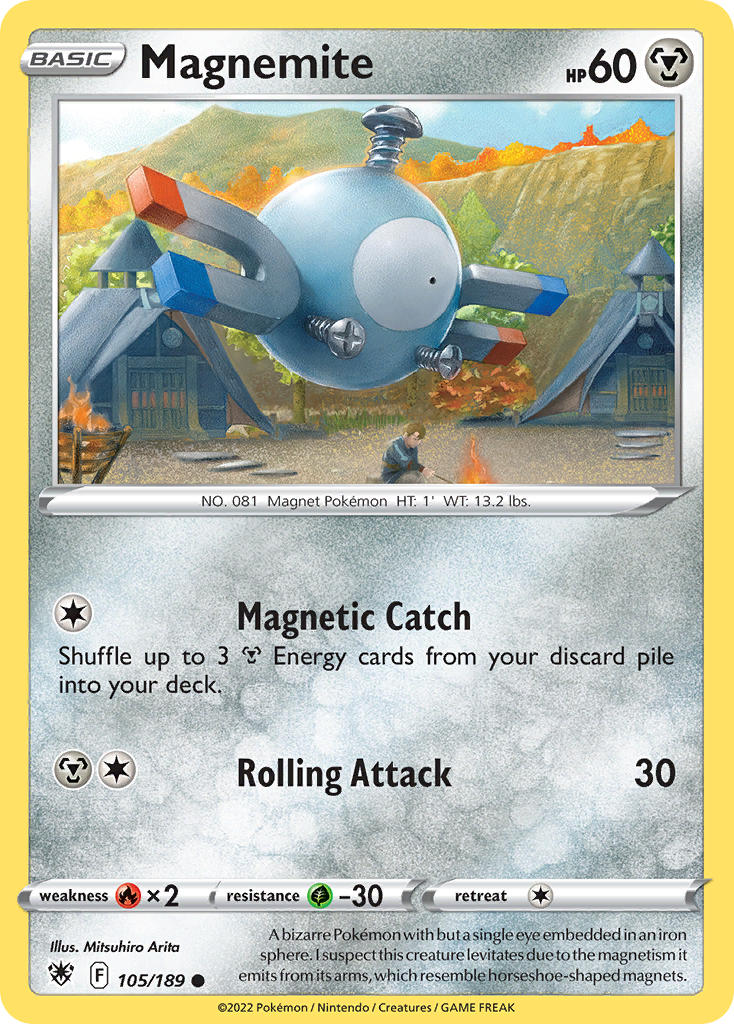 Magnemite - 105/189 (SWSH10) Common - Near Mint