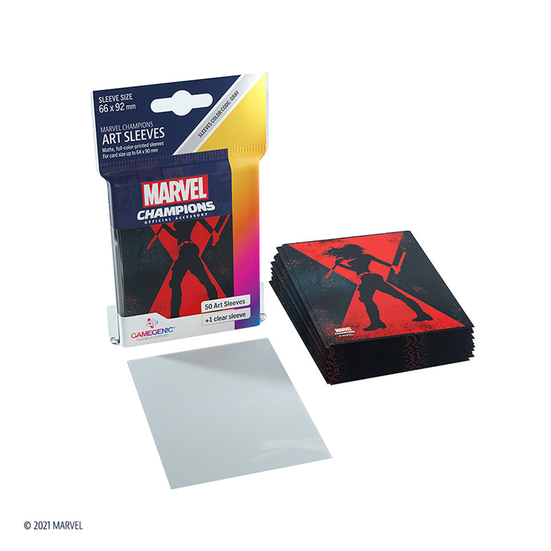 GameGenic: Marvel Champion Art Sleeves - Black Widow (Grey 50ct)