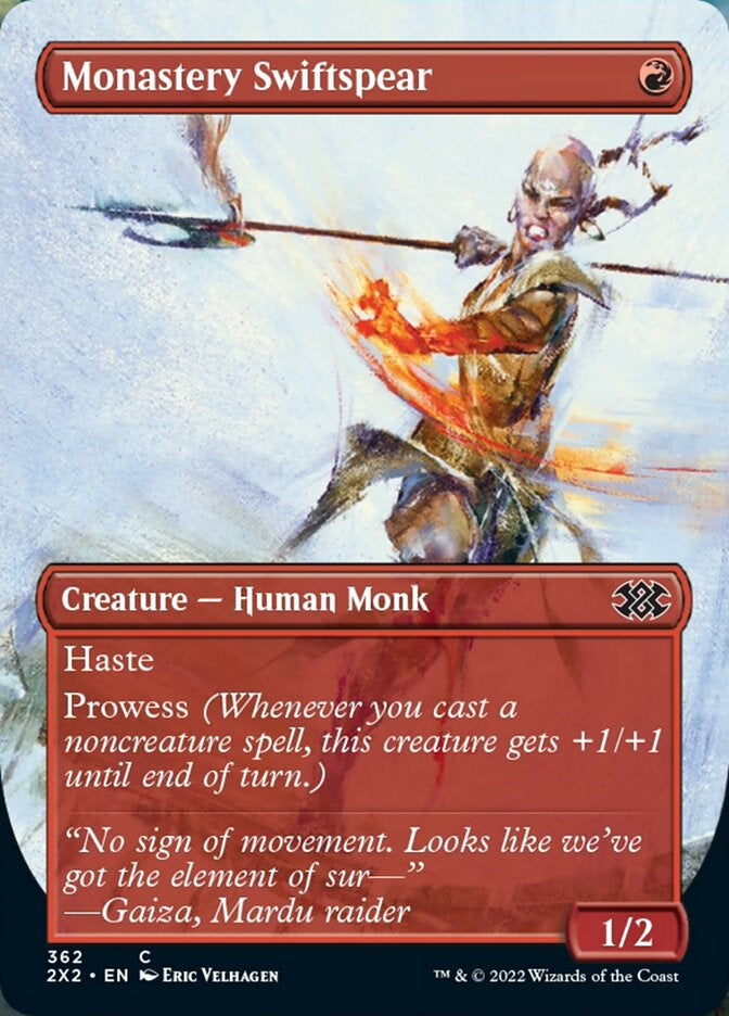 Monastery Swiftspear [#362 Alternate-Art Borderless] (2X2-C)