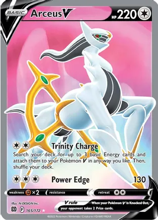 Arceus V (Full Art) - 165/172 (SWSH09) Ultra Rare - Near Mint Holofoil