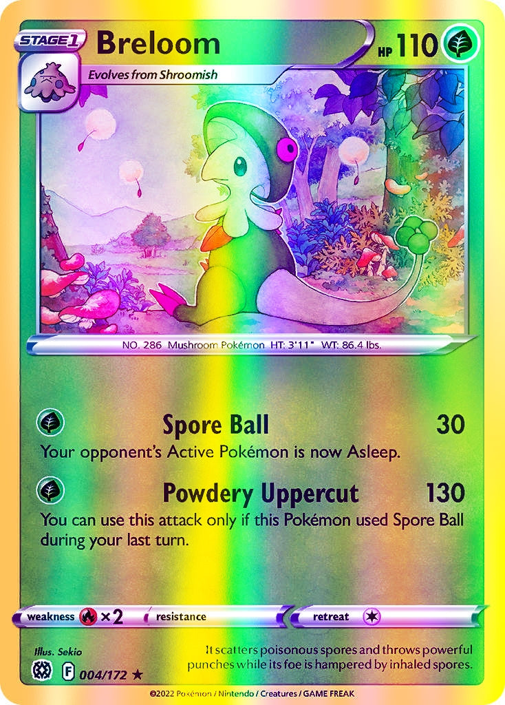 Breloom - 004/172 (SWSH09) Rare - Near Mint Reverse Holofoil