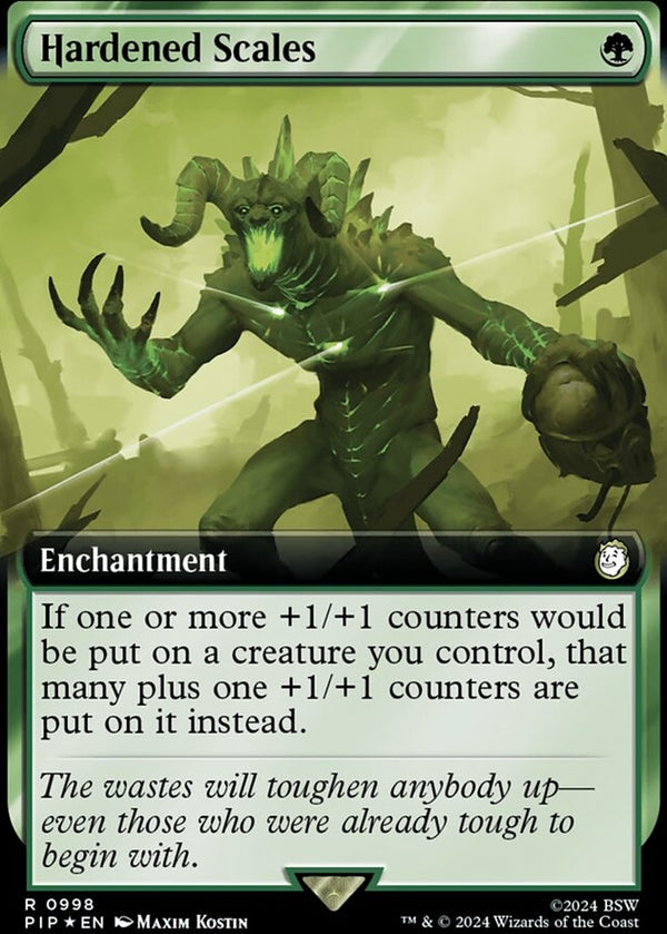 Hardened Scales [#0998 Extended Art Surge Foil] (PIP-R)