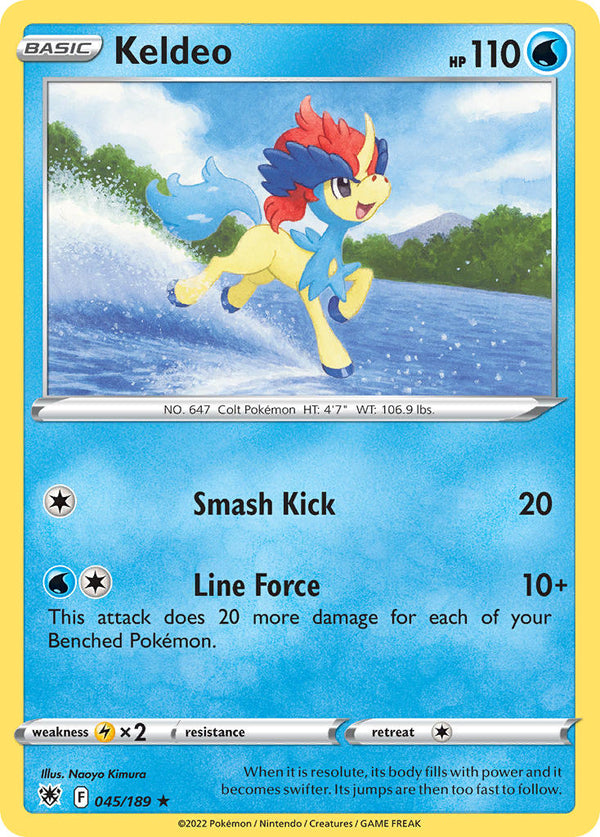 Keldeo - 045/189 (SWSH10) Holo Rare - Near Mint Holofoil