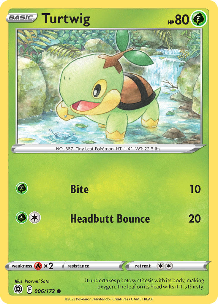 Turtwig - 006/172 (SWSH09) Common - Near Mint