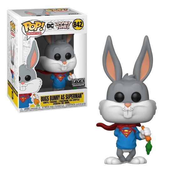 POP Figure: DC Looney Tunes #0842 - Bugs Bunny as Superman (FYE) (BOX DAMAGE)