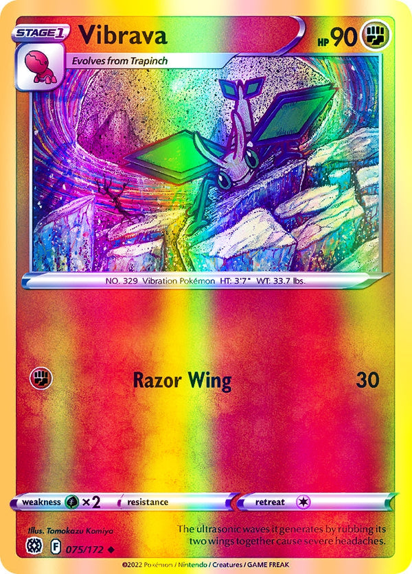 Vibrava - 075/172 (SWSH09) Uncommon - Near Mint Reverse Holofoil