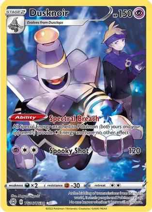 Dusknoir - 062/172 (SWSH09) Holo Rare - Near Mint Reverse Holofoil