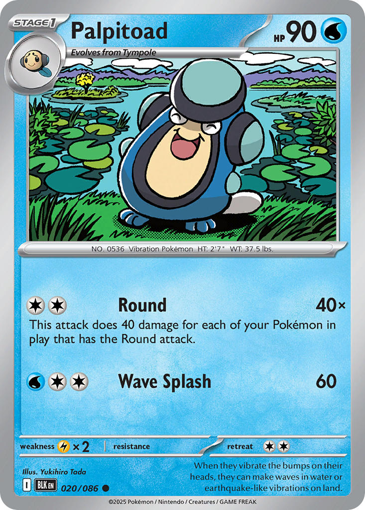Palpitoad (Poke Ball Pattern) - 020/086 (BLK) Common
