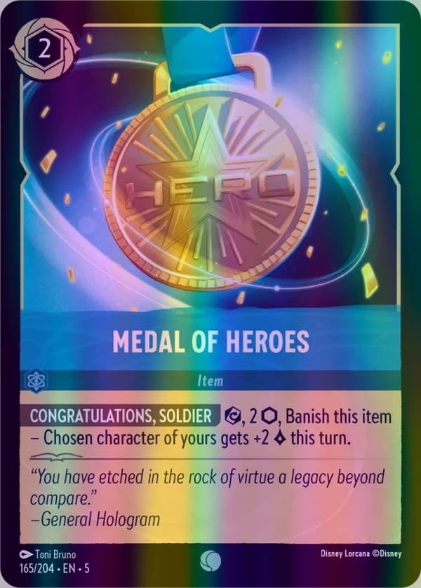 Medal of Heroes (Shimmering Skies 165/204) Common - Near Mint Cold Foil