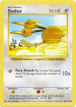 Doduo - 048/102 (BSS) Common - Near Mint Unlimited