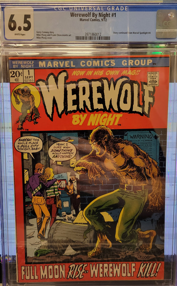Werewolf by Night (1972 Series) #1 (CGC 6.5) 1st App. of Werewolf by Night own title