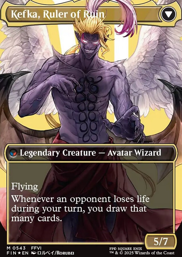 Kefka, Court Mage // Kefka, Ruler of Ruin [ #0543 Surge Foil Borderless Alternate Art ] (FIN-M)