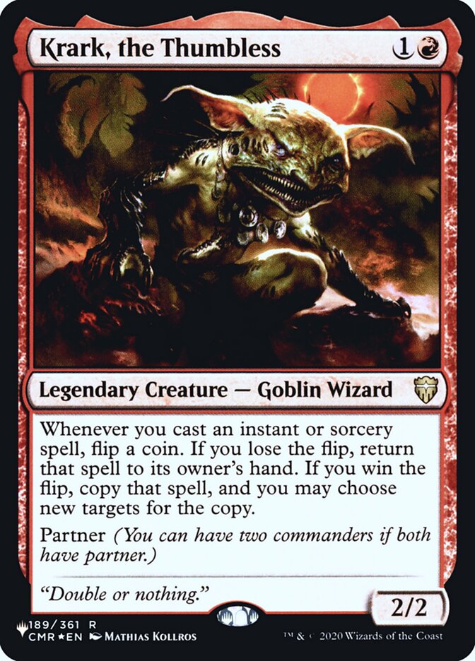 Krark, the Thumbless (CMR-R-FOIL LIST)