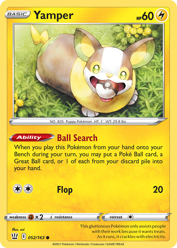 Yamper - 052/163 (SWSH05) Common - Near Mint