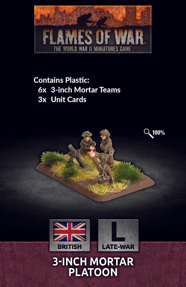 Flames of War: WWII: British (BR734) - 3-inch Mortar Platoon (Plastic) (Mid)