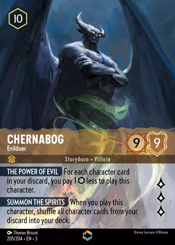 Chernabog - Evildoer (Alternate Art) (Into the Inklands 205/204) Enchanted - Near Mint Holofoil